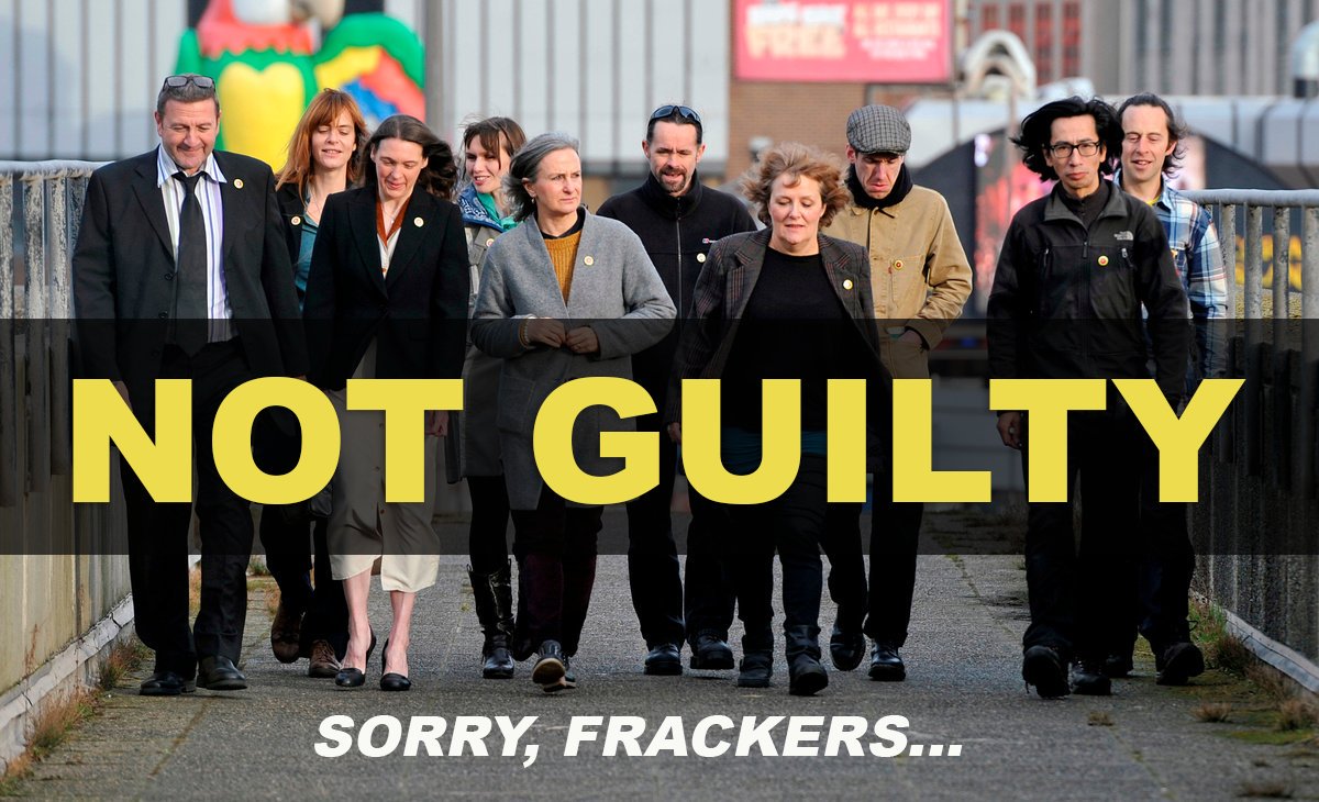 GreenpeaceUK's tweet photo. We're live on Facebook now with the defendants - tune in at https://t.co/VJXOSjcX7o #frackingontrial https://t.co/ftuul9gvJS