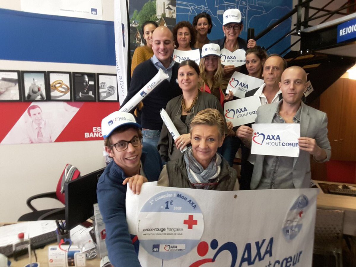 HortenseBozetti's tweet photo. #AXAAtoutCoeur #ONEAXA 
Chapitre2 Agence Axa BertrandCosteGinesta #Sudest 
Bonne action : 1 nouv connexion Mon Axa = 1€ reversé @CroixRouge https://t.co/6zYDj7ewzC
