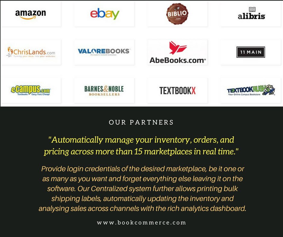 bookcommerce's tweet image. Sell #Books Online in all #Market Places with just One #Click and Easy #Signup