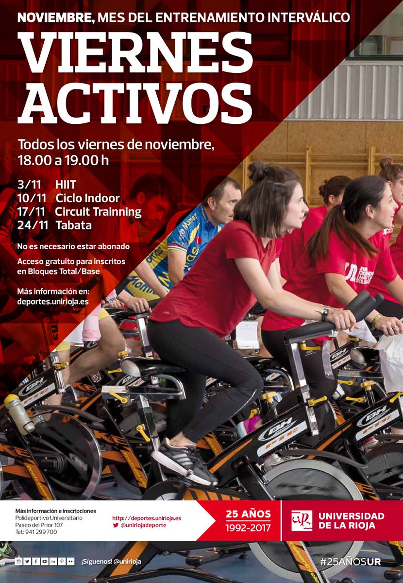 uniriojaDeporte's tweet photo. #finde #Deportivo en @uniriojaDeporte

3/11 #ViernesActivo #HIIT 🏋️
5/11 #Carrera @canicrossrioja 🐶

#animate https://t.co/iaqTU2lcaS