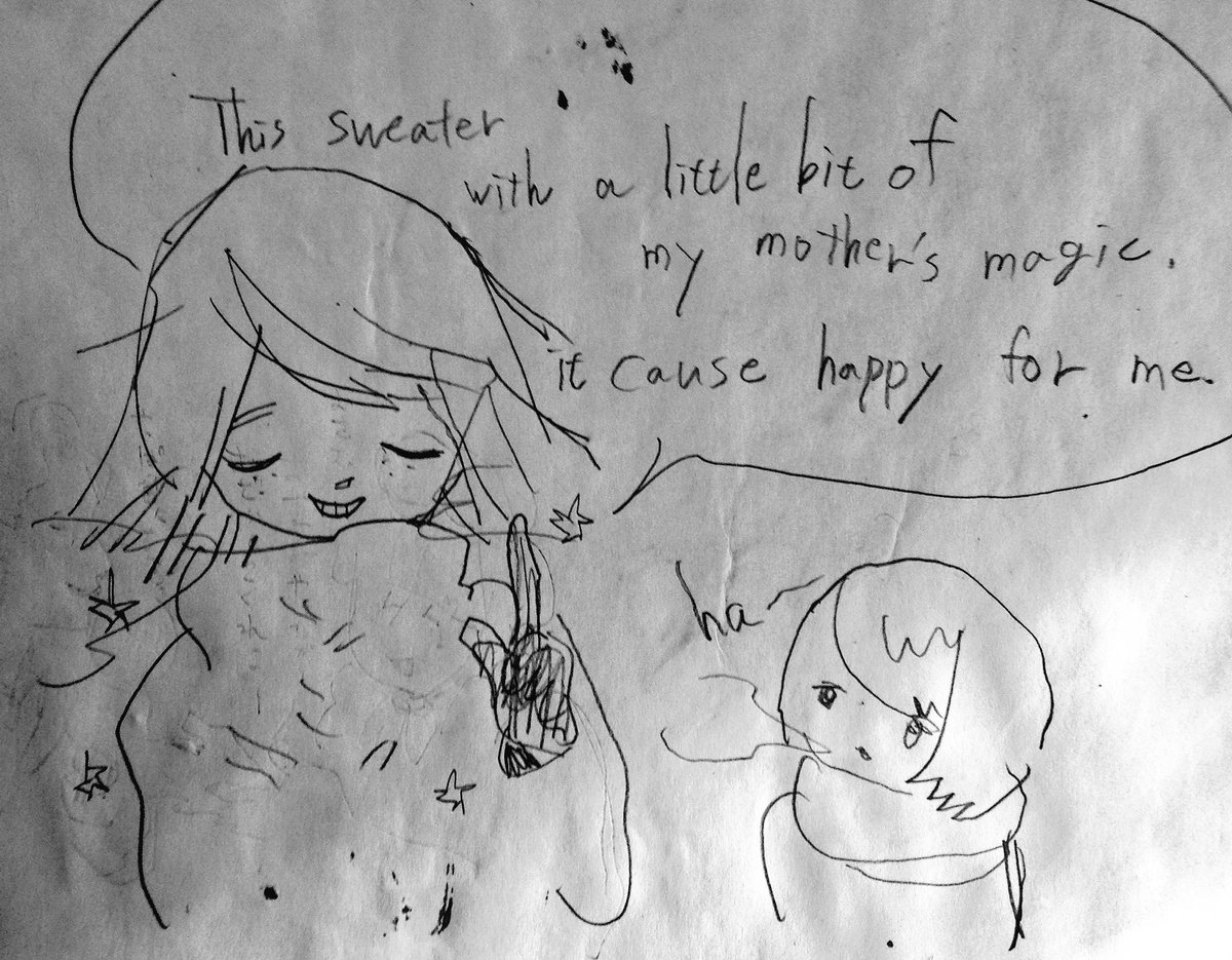 おじいちゃんにあげた絵。ひげがのびてたなぁー。ついかのえがべつじんすぎるぅ。 