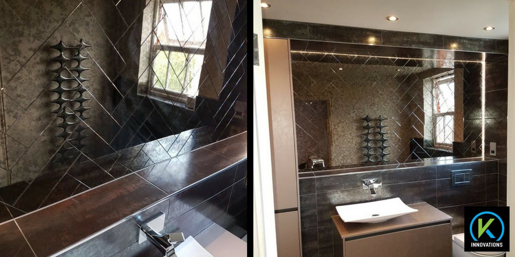 A little bit of #eyecandy for your Friday morning - A lovely Herringbone mirror design. #KVInnovations #FridayFeeling