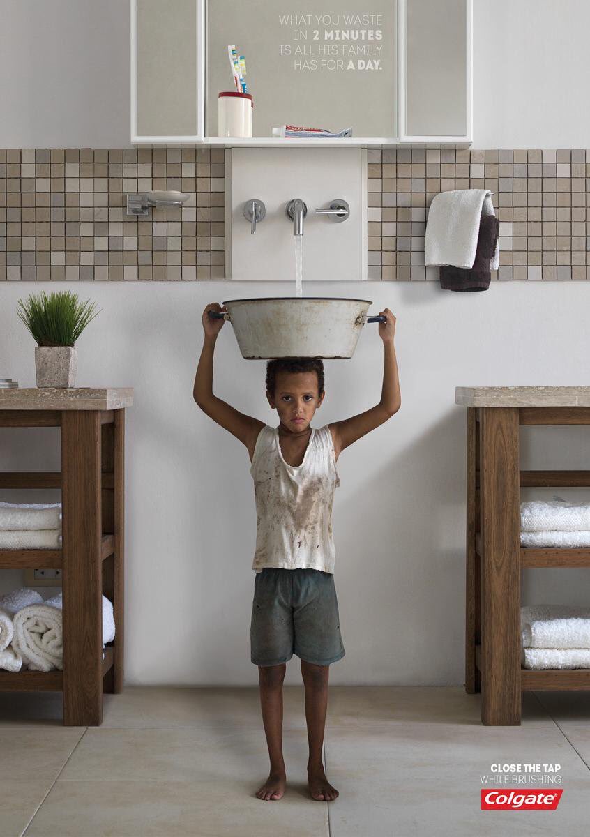 Sin palabras... Más claro, el agua. Campaña de Colgate #Marketing #designthinking