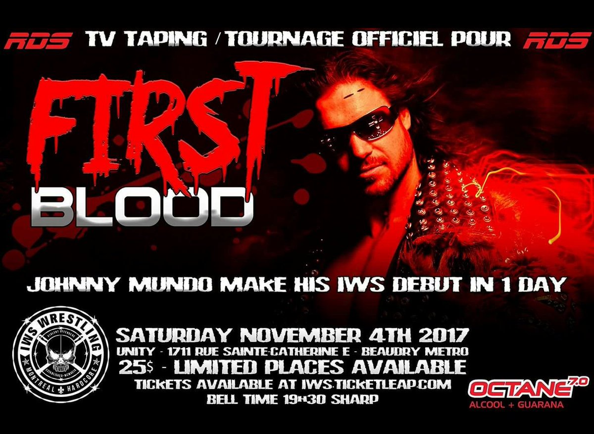 DevlinCreed's tweet photo. Tomorrow!

@IWSHardcore presents First Blood featuring Lucha Undergrounds own Johnny Mundo!

Try not to miss this!! https://t.co/LWNY16H5Io