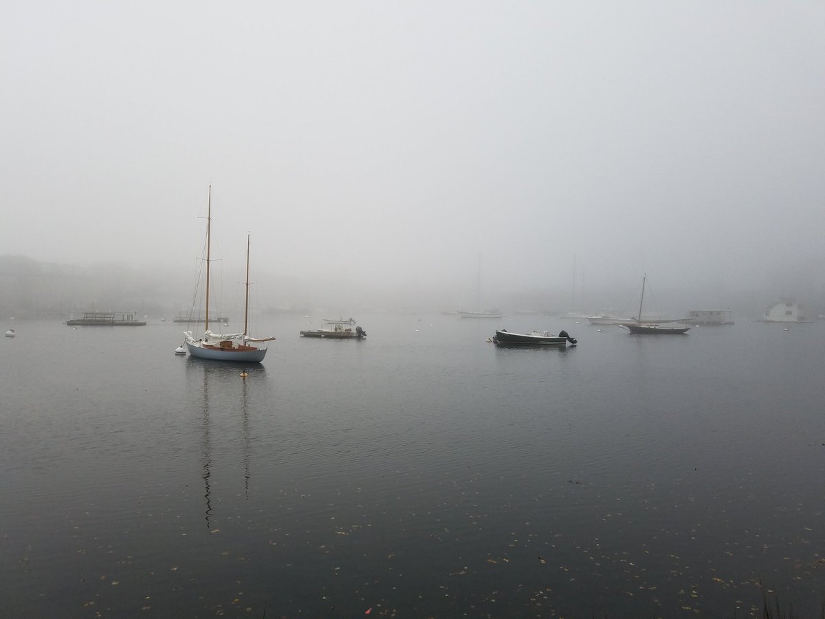 Foggy morning in Woods Hole. Getting ready for a great day at #SWMS17