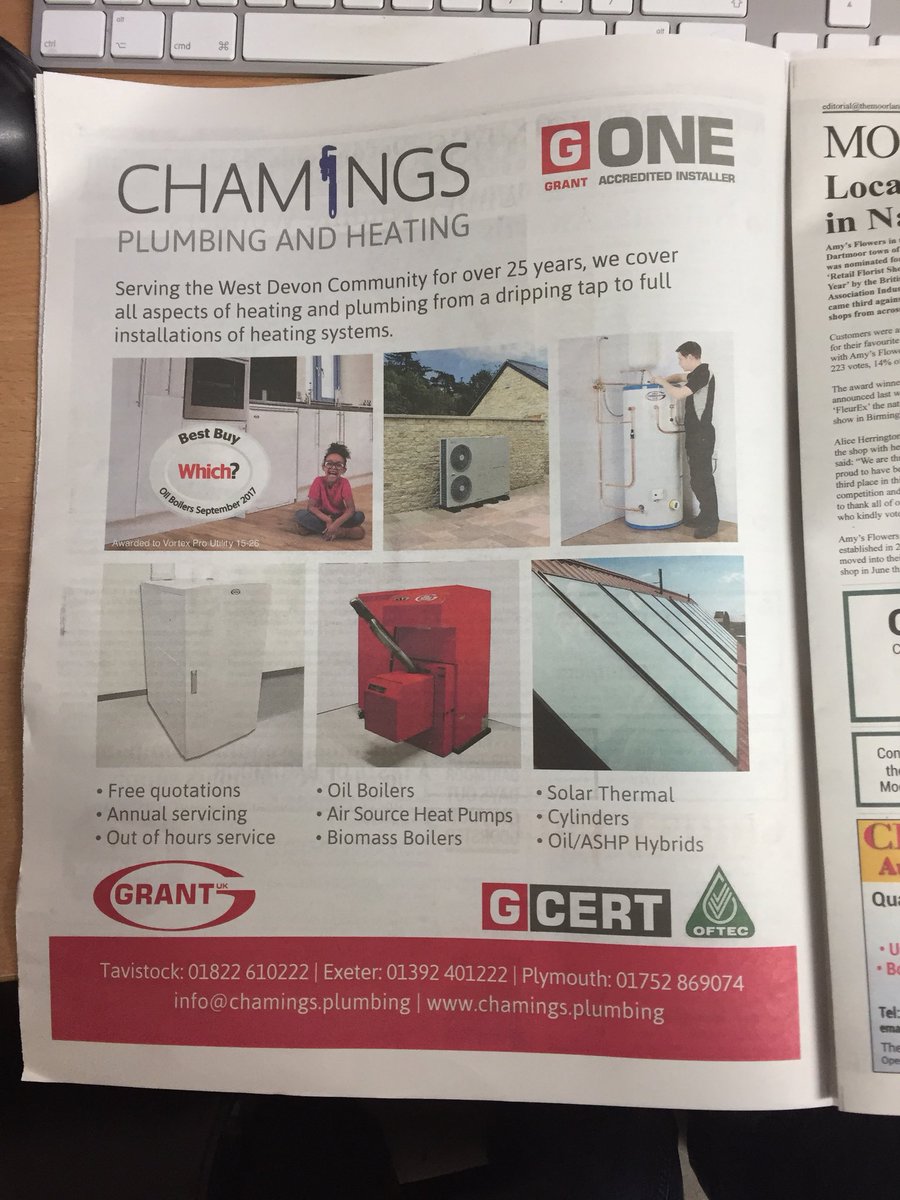 chamingsltd's tweet photo. Over the moon this morning @chamingsltd our first full page advert in the #themoorlander thank you @myGrantUK for your support https://t.co/oPyEOg96Kz