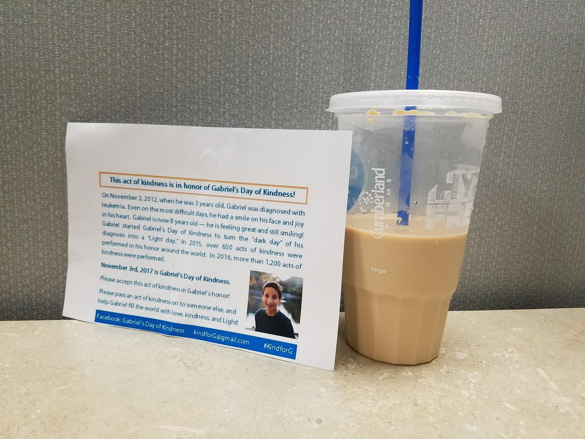 Milligan_LLNW's tweet photo. A Random Act of Kindness at @cumberlandfarms from #KindforG gave me a great start my day with free coffee. Time to pay it forward. #RAKDay https://t.co/wurgYnAAYY