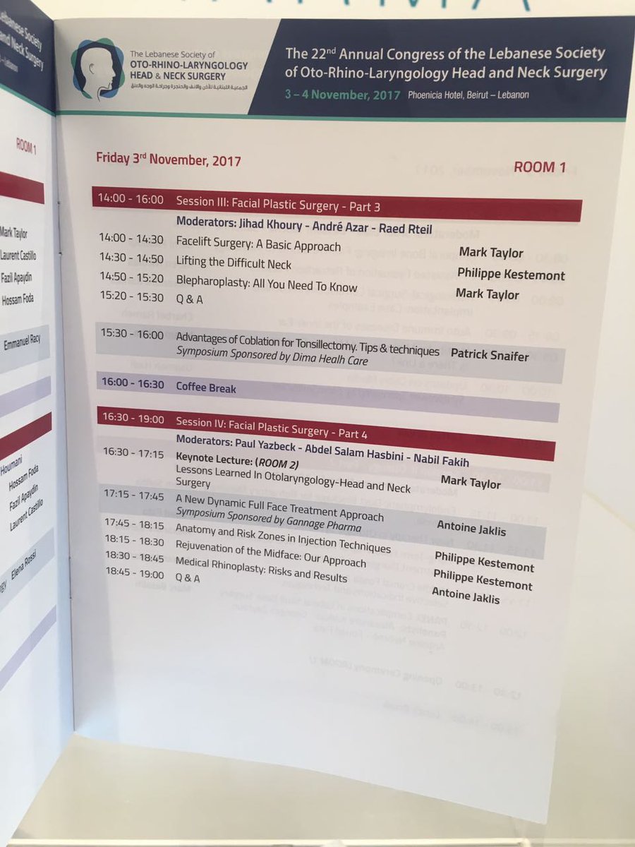 TeoxaneLebanon's tweet photo. Don't miss #Teoxane's "New dynamic full face treatment approach" at the Oto-Rhino-Laryngology Annual Conference @PhoeniciaBeirut https://t.co/lwFaoxuCxG