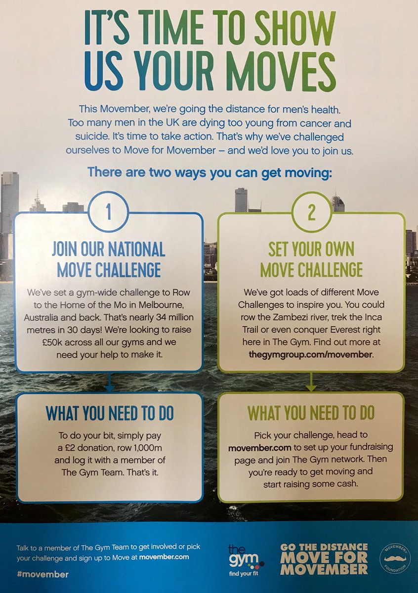 BpoolOffers's tweet photo. @TheGymGroup Blackpool doing a great job raising money for movember! Check out there justgiving page https://t.co/Ei4wOyYKYT . #Movember https://t.co/8FUXmEf0oH