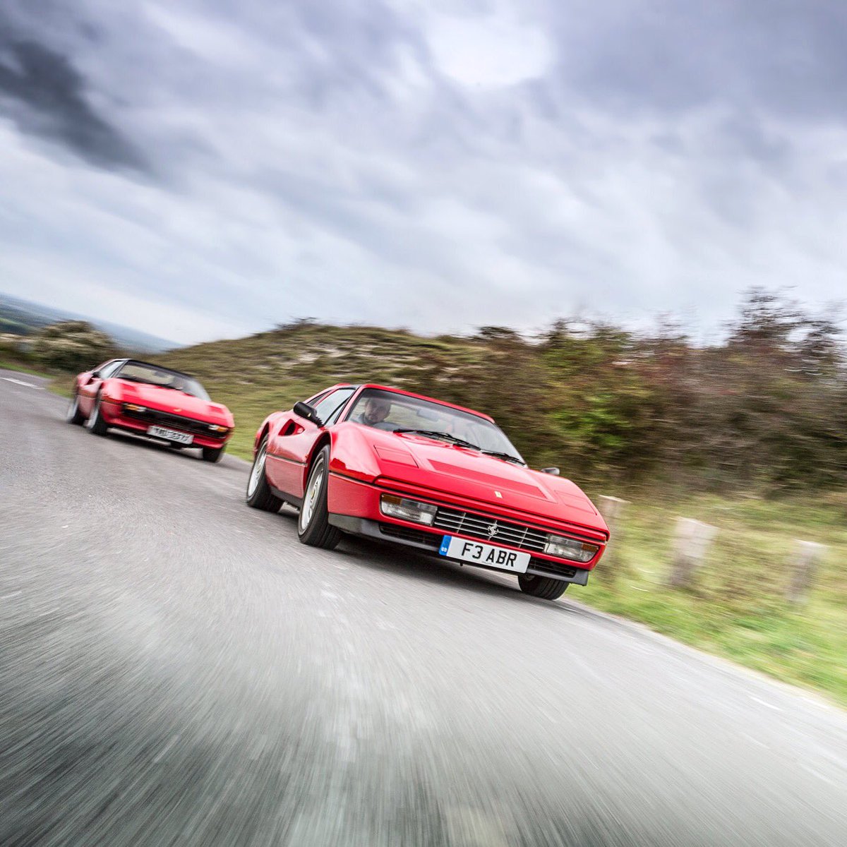 Another from the Ferrari cover shoot for @modernclassicsmagazine The oldies, this time. #308 #328 #magnumpi #ferrari #tomselleck #carporn