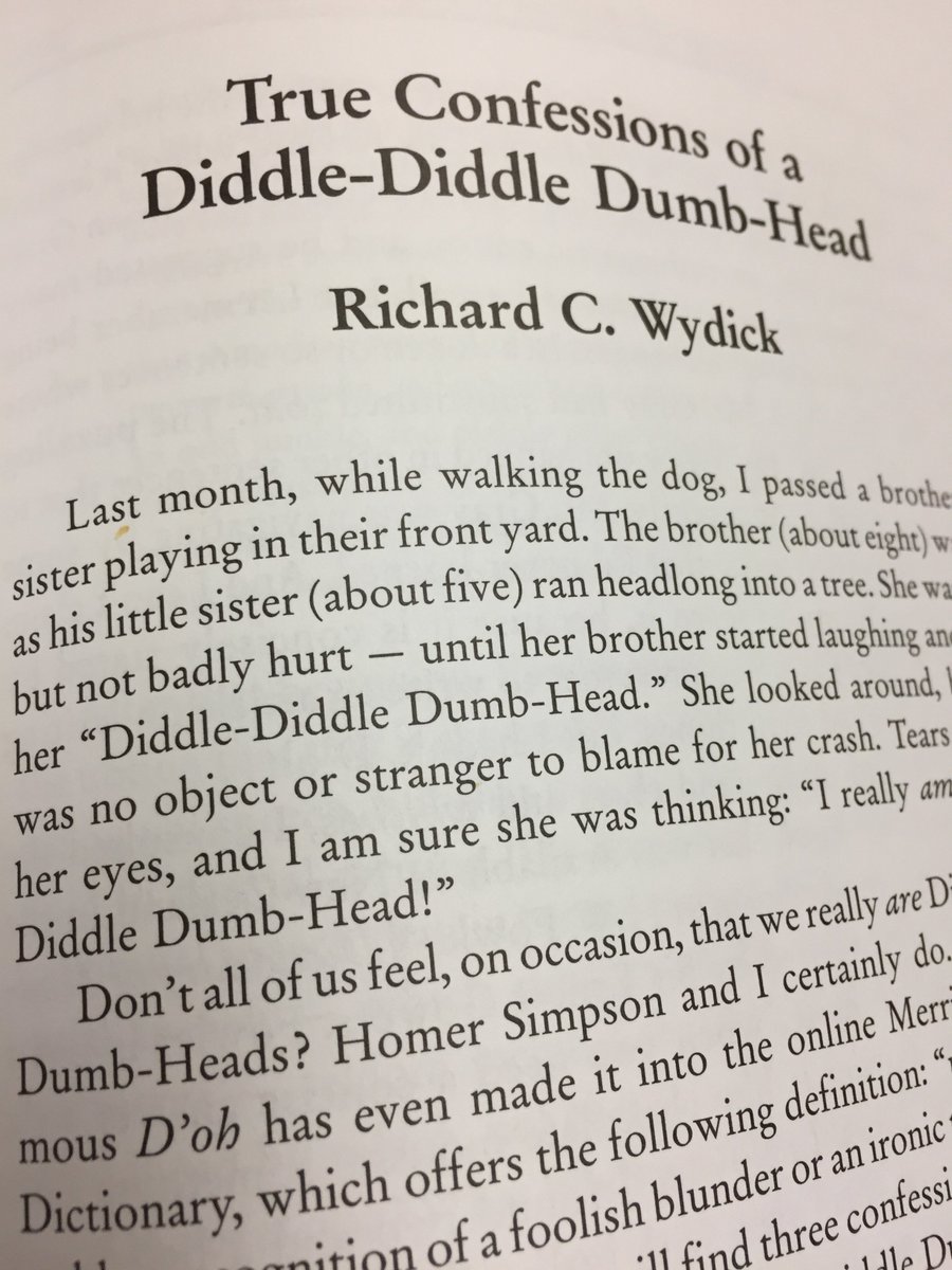 jmarkcooney's tweet photo. Greatest article title in human history, by Richard Wydick (who was no diddle-diddle dumb-head) -- vol 11, Scribes J @legalscribes https://t.co/yD3ZcQraSY