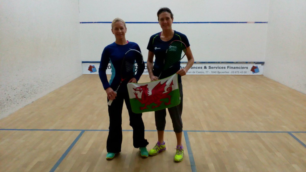 Flying the Welsh flag in Brussels. Good luck ladies!!