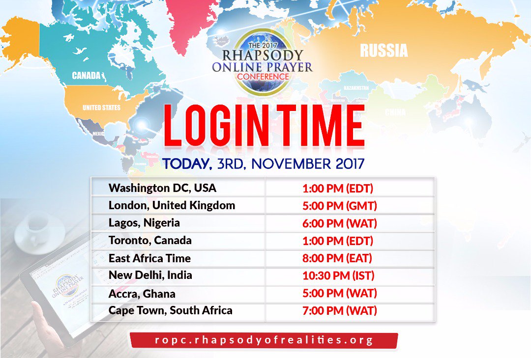 RhapsodyDaily's tweet image. Do you know what time it will be in your country? Check this list for your Time zone. #ROPC2017