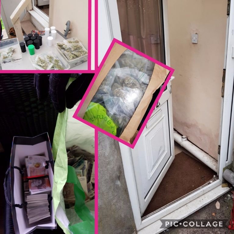 CannockPolice's tweet photo. Early morning wake up for this dealer. large amount of drugs and cash seized. Joint working with Cannock officers staffststa and staffststc. https://t.co/CjRUMAipJY