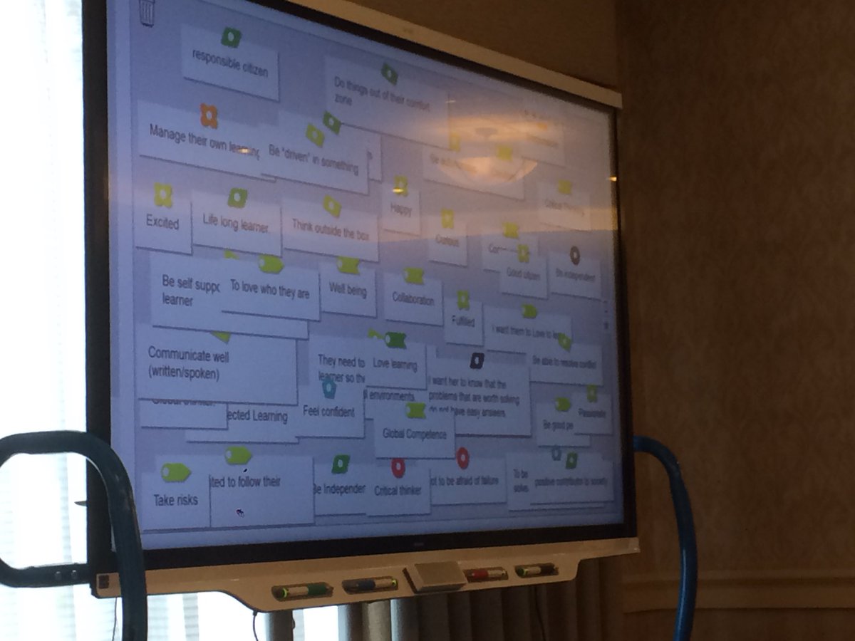 EdTechErica's tweet photo. Interesting reflection/disc. on our essential traits of HS graduates at SMART Executive Briefing in Madison. @SMART_Tech https://t.co/UCwL1WnPH8