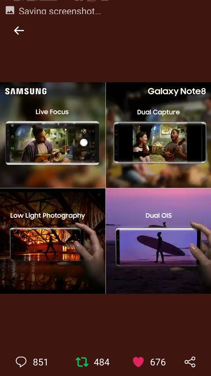 Jenisha_Jdk's tweet photo. @SamsungMobileIN #A3 : here is my Screenshot
#LiveFocus
#DualCapture
#LowLightPhotography
#DualOIS
#GalaxyNote8 #HaveItAll #performance
@blessedkamal
@Chanchal333
@fotokiran
@kalpeshrana111
@anishdsouza
@IamLavish07
@Megha_Smiley
@NehaBhasker1
@prachineer
@BhavnaRana007
@ratneshnagori
💏💏💏💏 https://t.co/zqnUy6fxiJ
