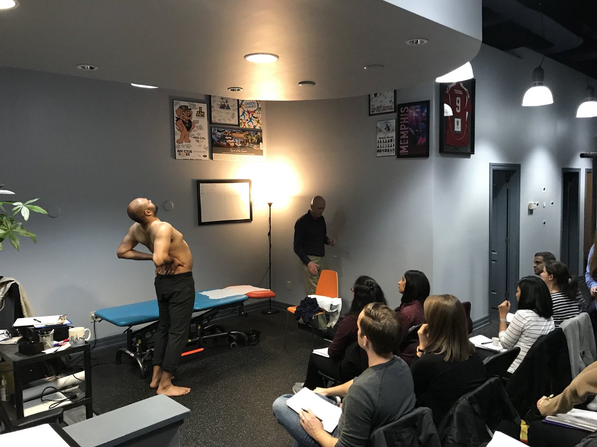 Stanz1980's tweet photo. Hosting #MDT Part C w/ Colin Davies.  Here was our first patient of the day yesterday - chiropractor w/ 2 year history of LBP, sciatica, and paresthesias. Tried ALL therapies &amp; has surgical consult for January.  #ProbablyWontNeedIt #EndRangeIsWhereTheMagicHappens #McKenzieMethod https://t.co/NQvSWsvMyI