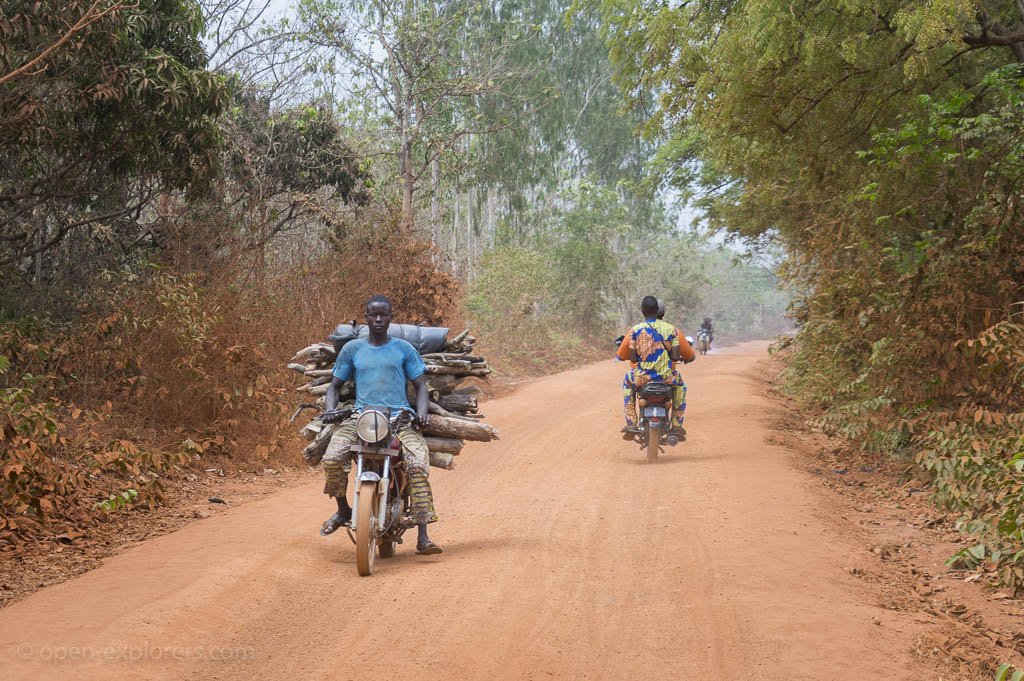The time we borrowed a small bike to discover Benin - riding two-up at a slower pace indiegogo.com/projects/open-… #advrider #RTW #motorcycles