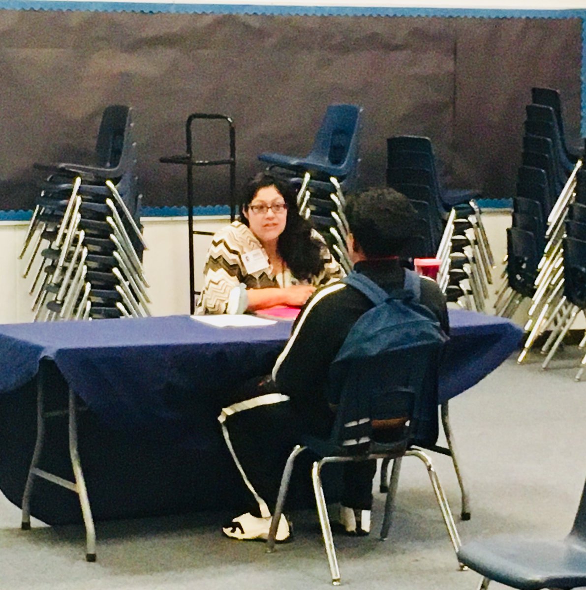 JasonLWheatley's tweet photo. Marion C. Moore HS Ss participating in #InterviewsForSuccess #KNOWMOORE #mockinterviews #careerreadiness https://t.co/BQOfbm3c7E https://t.co/ZcAo3yXGWb