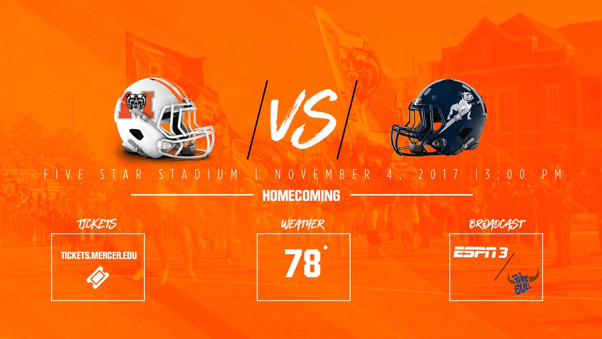 MercerFootball's tweet photo. Preview | Mercer welcomes #15 Samford to Five Star for Homecoming, Senior Day.
#RoarTogether
#BeatSamford
📰: https://t.co/UOAoHuWzSy https://t.co/Ow9epdM1cn