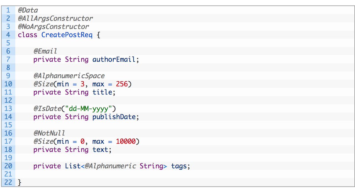 java's tweet image. Write a unified validation mechanism for REST APIs w/ #SpringBoot  #Java API for #JavaBean 

andreinc.net/2017/10/02/wri…