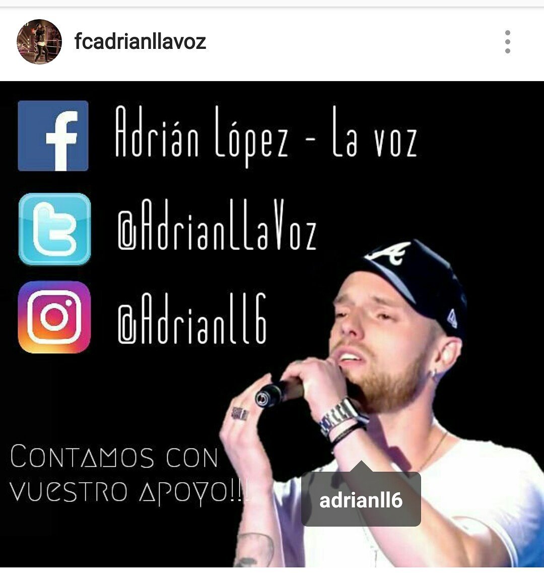 <a href="/AdrianLLaVoz/">Adrián López La Voz</a> vamos corillo, #ferrol #Galicia #Naron el pone la voz, nosotros el apoyo. #LaVoz
