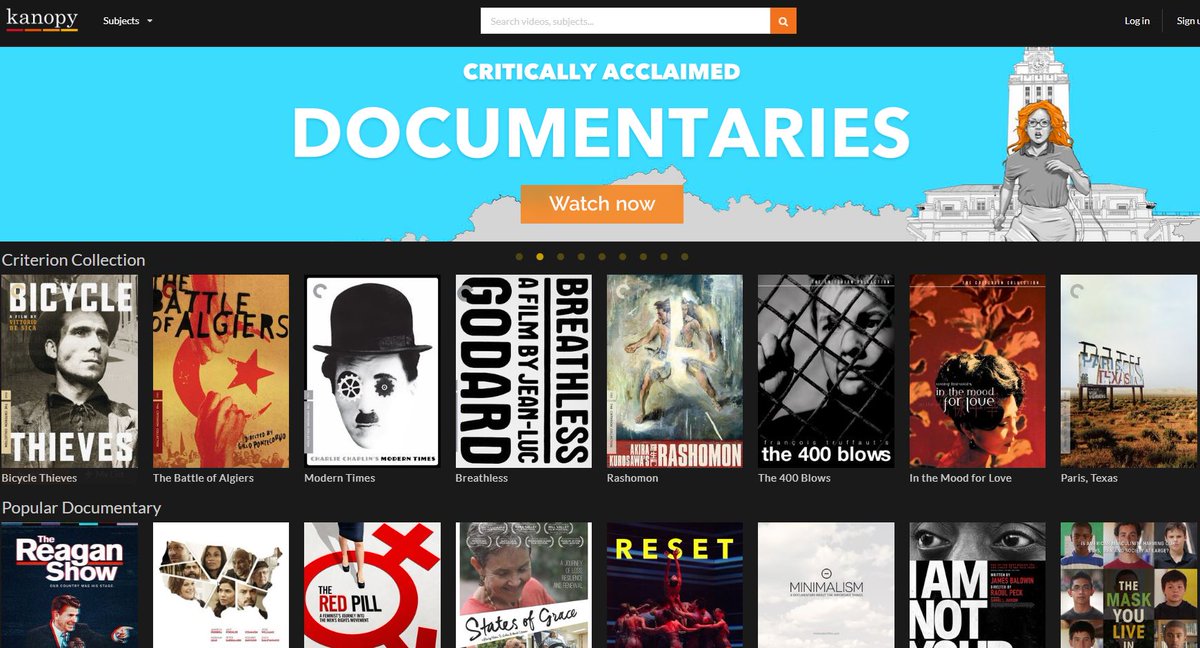 LibSACToolbox's tweet image. Our most recent database addition is Kanopy which includes streaming films and documentaries you can use in your classes: ezproxy.madisoncollege.edu/login?url=http…