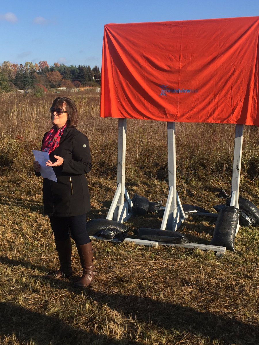 TownOfAjax's tweet photo. Excited to gather on the land that will become the home of @GrandviewKids - @SunstrumMa welcomes attendees to the sign unveiling https://t.co/0sKvtOcELW