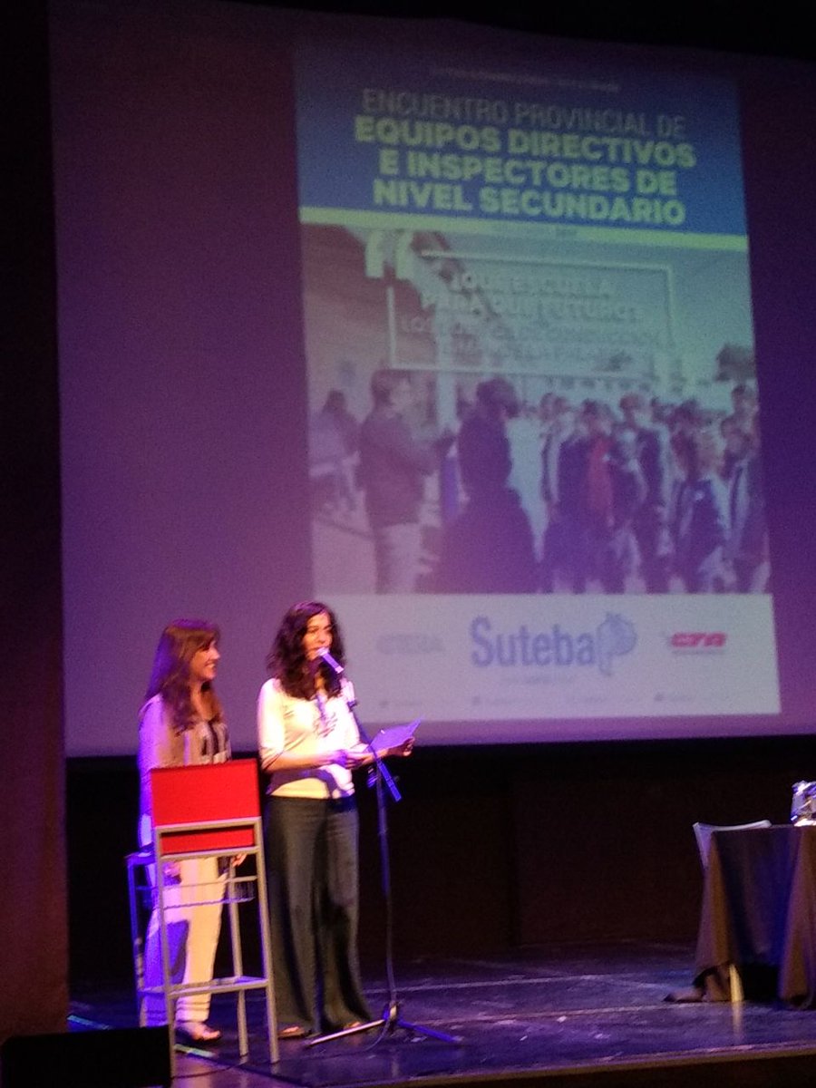 SUTEBAProvincia's tweet photo. Primer panel del Encuentro Pcial de Equipos Directivos e Inspectores de Nivel Secundario, con @RobiBaradel,  @HugoYasky y @almazan_silvia https://t.co/trWYTcGaLK