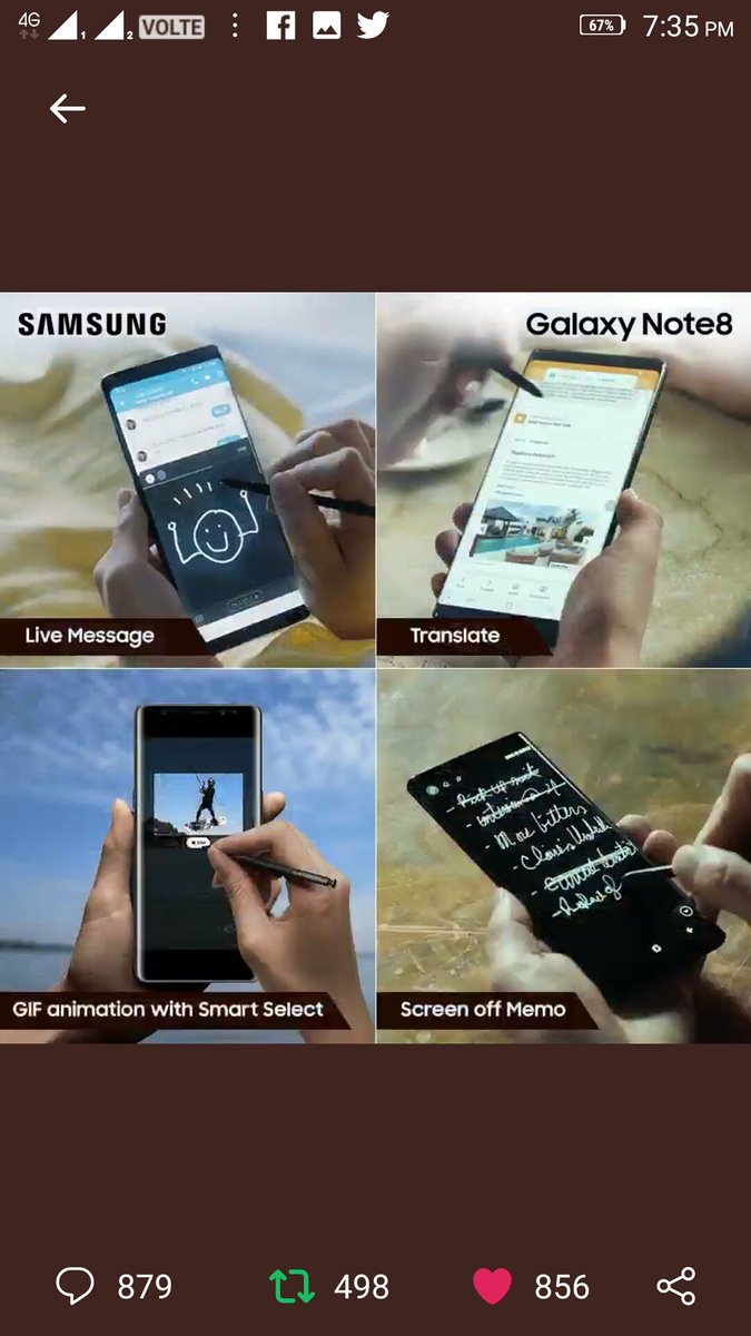 Jenisha_Jdk's tweet photo. @SamsungMobileIN #A4 : here is my Screenshot
#LiveMessage
#Translate
#GIFanimationWithSmartSelect
#ScreenOffMemo
#GalaxyNote8 #HaveItAll #performance
@blessedkamal
@Chanchal333
@fotokiran
@kalpeshrana111
@anishdsouza
@IamLavish07
@Megha_Smiley
@NehaBhasker1
@prachineer
@kalpeshrana111
💞💞💞💞 https://t.co/Qg4Zf3vW0T