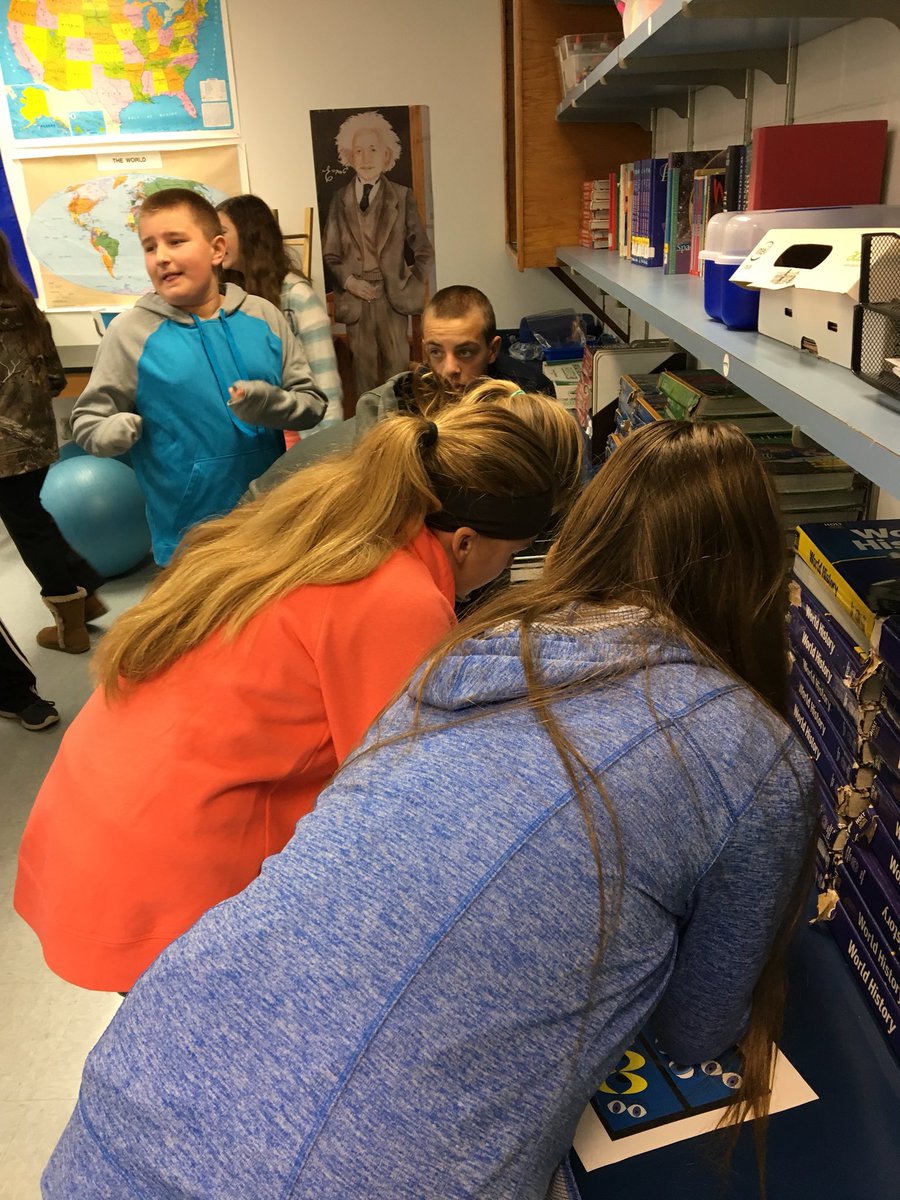 ms_gilsdorf's tweet photo. Middle schoolers trying to bust out of Igor’s Dance Studio during a Breakout session but were sadly unsuccessful. #breakout #GoStockbridge https://t.co/y46B94oaXY