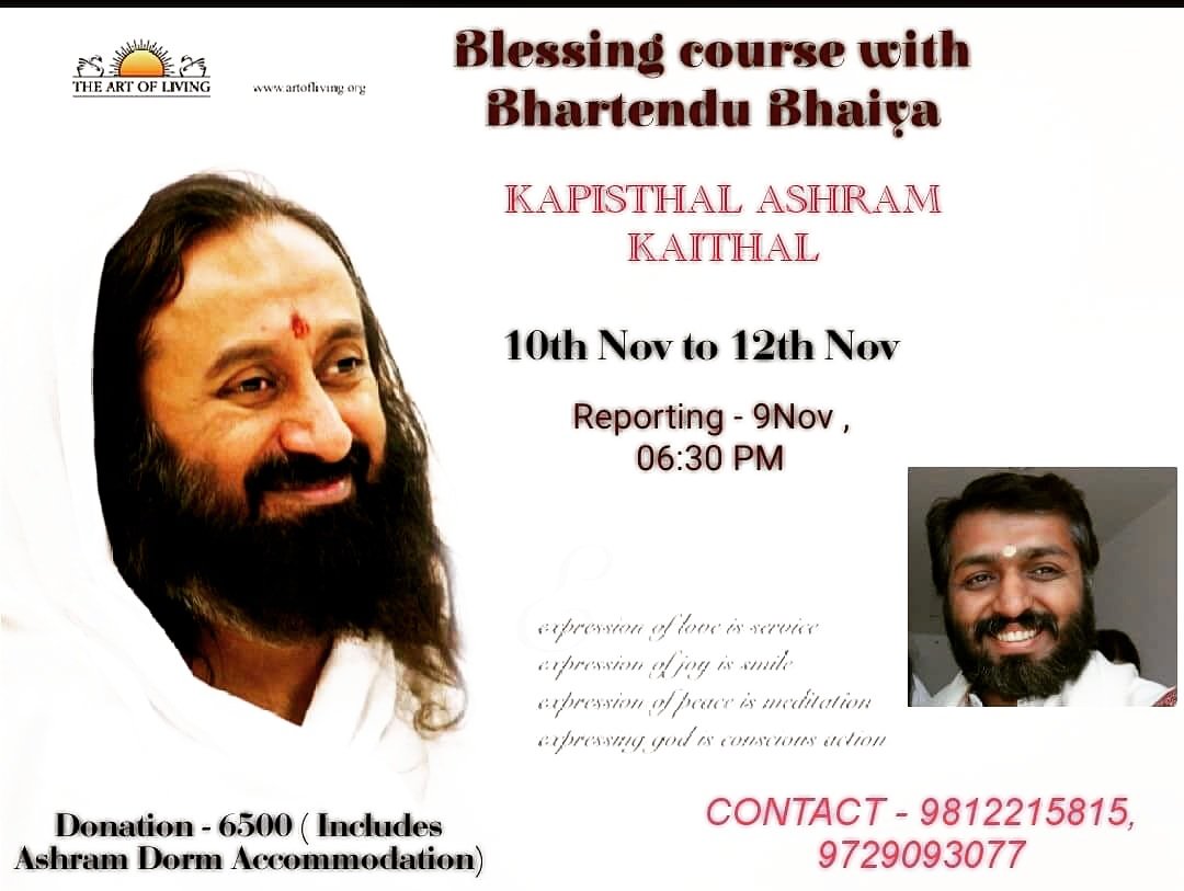 vivacious_chugh's tweet photo. Come and feel the presence of Master itself #blessingcourse #kapisthalashram #kaithal #Grace #Theartofliving #Happiness #Blessed #Gratitude https://t.co/66USTBfFtu