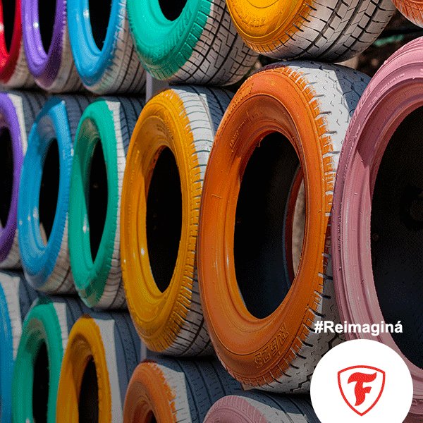 FirestoneAr's tweet photo. A la hora de reciclar, ninguna idea es mala. ¿Vos qué otro uso le darías a esos neumáticos que ya no sirven? #ReimagináTusNeumáticos https://t.co/R4yNS9UuJK