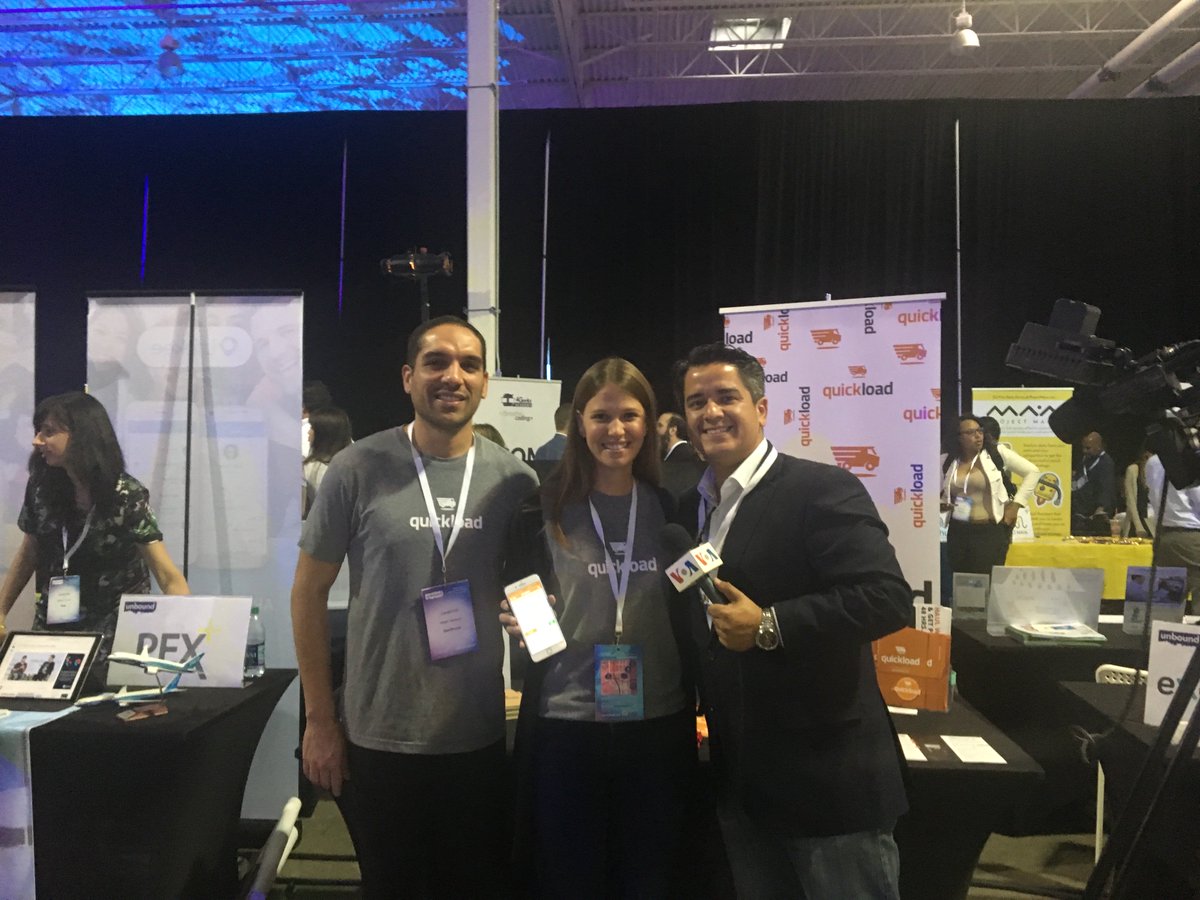 quickloadapp's tweet photo. We had a great time yesterday at #UnboundMiami. Thank you for the interview @jpernalete from @VOANews. #QuickloadApp📱🚚 https://t.co/6LdgWI8dWl