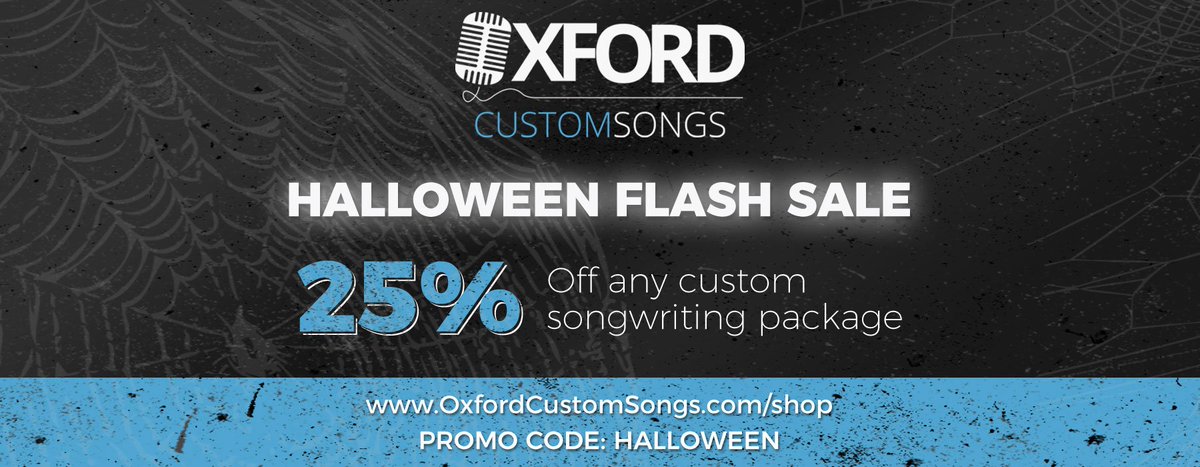 Halloween may be over, but our Flash Sales lives on! Check out custom songwriting packages for any special occasion! oxfordcustomsongs.com/2017/10/31/hal…