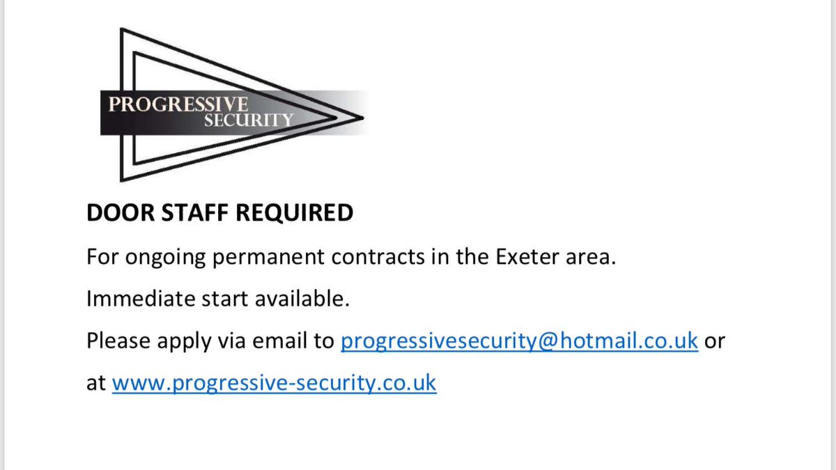 #exeter #security #doorstaff #jobs