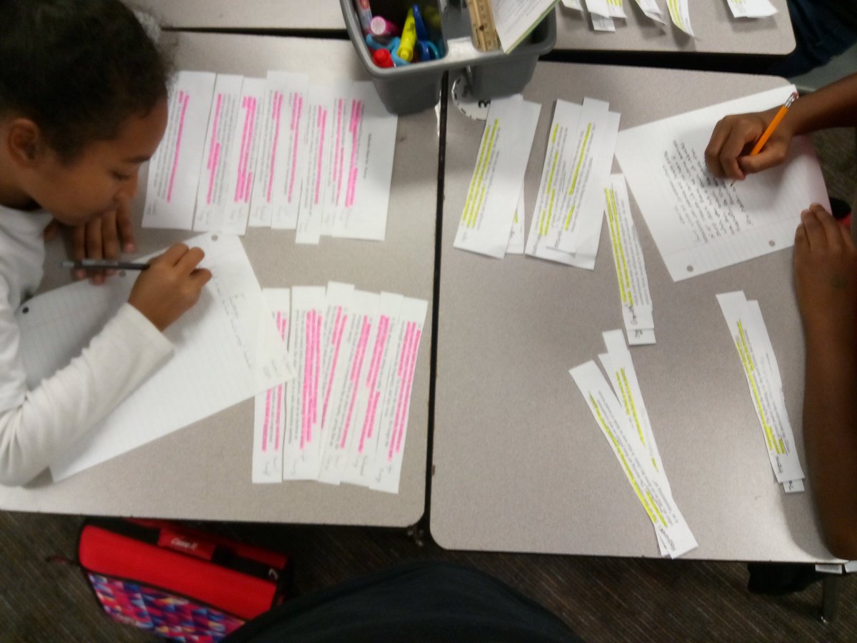 burchfieldkel's tweet image. We are using the highlighted sentences in our exemplars to create 6 new paragraphs about energy. #inductivemodel