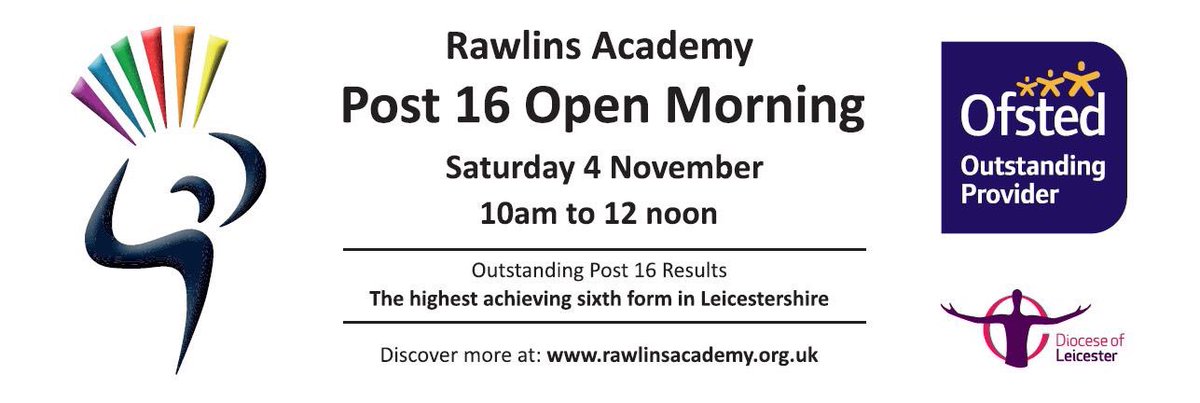 RawlinsAcademy's tweet photo. All welcome at our post 16 open morning tomorrow! https://t.co/kM3GKjc8rH