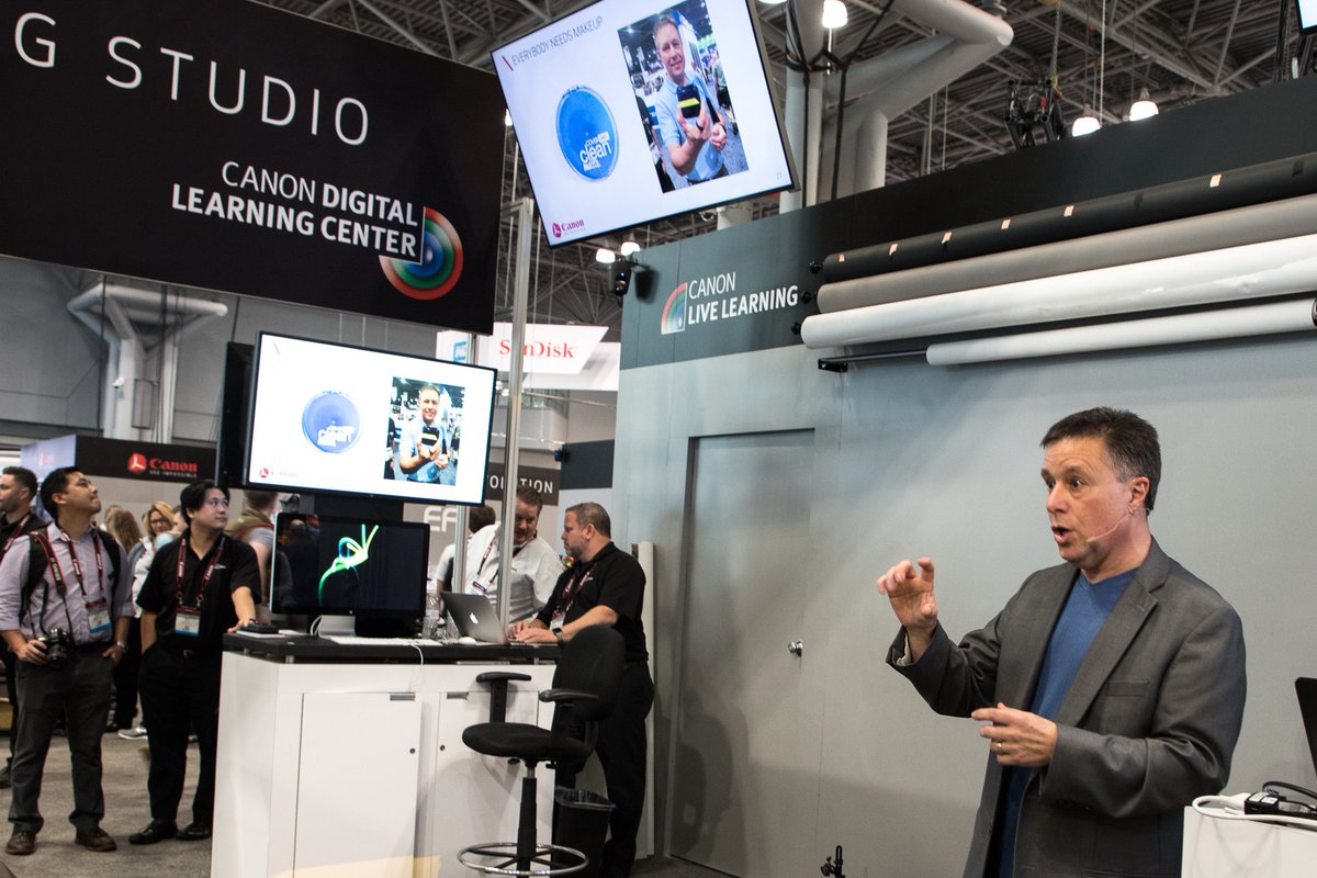 BeckerBiz's tweet photo. One of my favorite things this year: teaching at PPE2017 in the official @CanonUSApro #CanonLiveLearning booth. Pic credit @lynfordmorton https://t.co/kOq79TFlnE