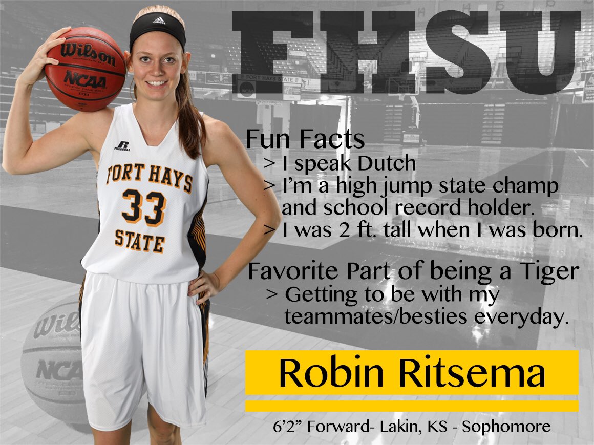 FHSUWBB's tweet photo. Rounding out our sophomore class, wearing #️⃣3️⃣3️⃣ - @RobinJR_2 🐯🏀 https://t.co/VDVgzF8EAq