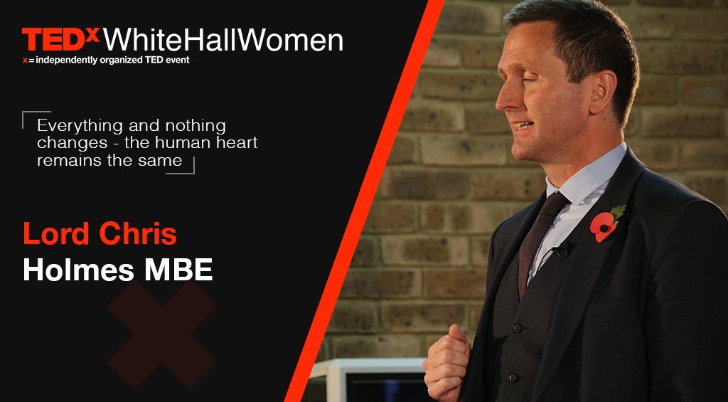 Absolutely extraordinary emotional speech delievered by @LordCHolmes 🙌 Thank you!
"Everything and nothing changes - the human heart remains the same"
#TEDxWhitehallWomen #live