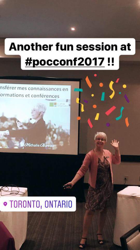 PocSummit2020's tweet photo. Our first #French language session at #POCConf2017! Thank you Nathalie for teaching us! #Organize #BuildingOnTheBuzz https://t.co/fpBhwWktGu