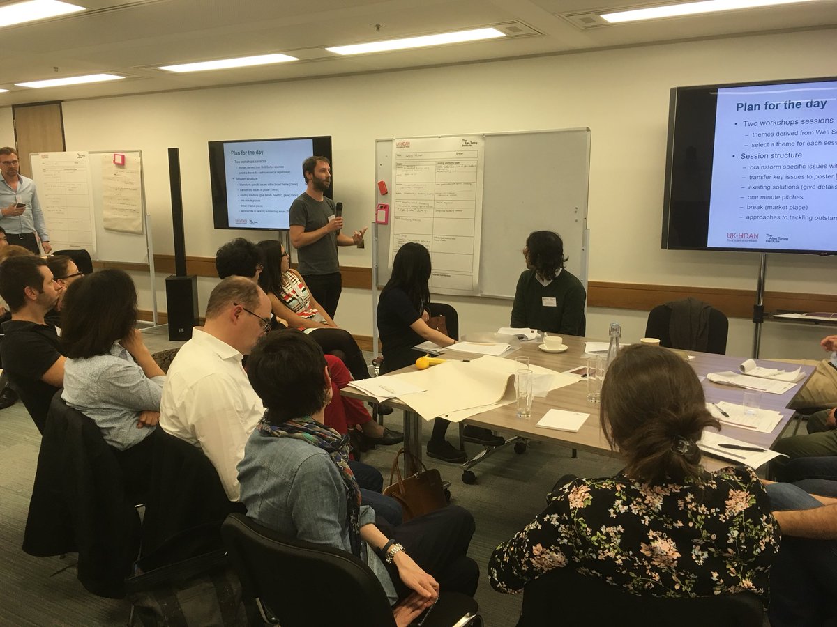 DigitalUoM's tweet photo. Workshop 2:Delegates present the main points from their #healthdataanalytics discussions #UKHDAN
@turinginst @epsrc @NielsPeek @HeRC_Farr https://t.co/7J6QXQDlUc