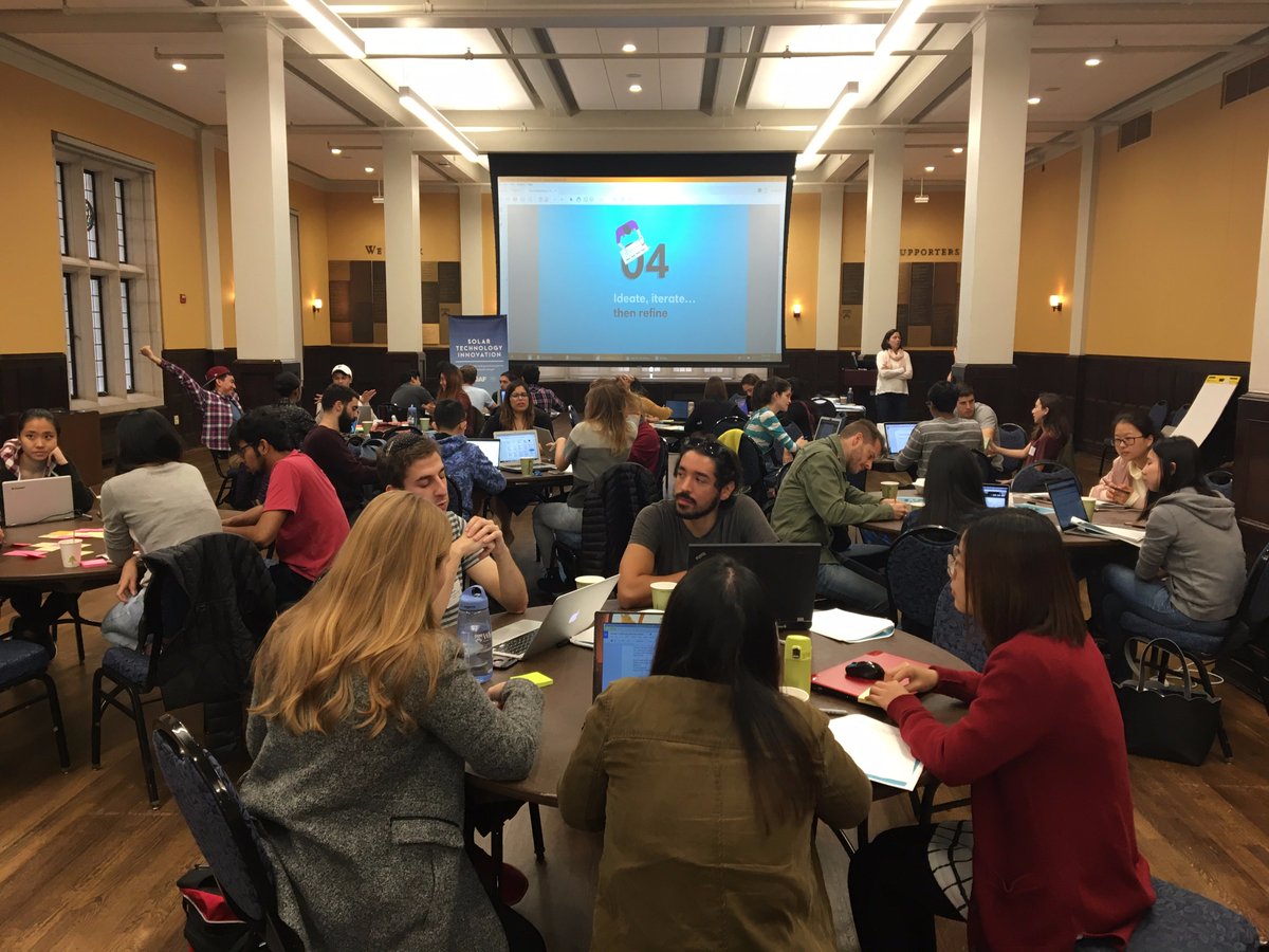whartonidclub's tweet photo. The room is buzzing with ideas at the #PennDesignChallenge session 2 @garoofing @SmartDesign https://t.co/au2yaSxg1E