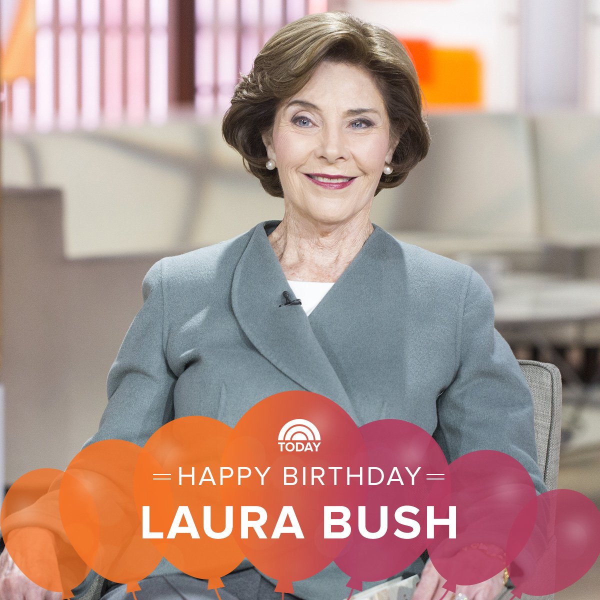 Happy birthday, Laura Bush!  