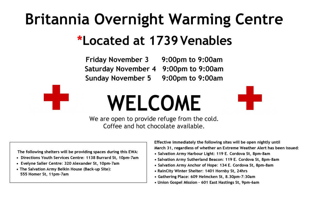 BritanniaCentre's tweet image. The Britannia Warming Centre will be open for people in need this weekend.