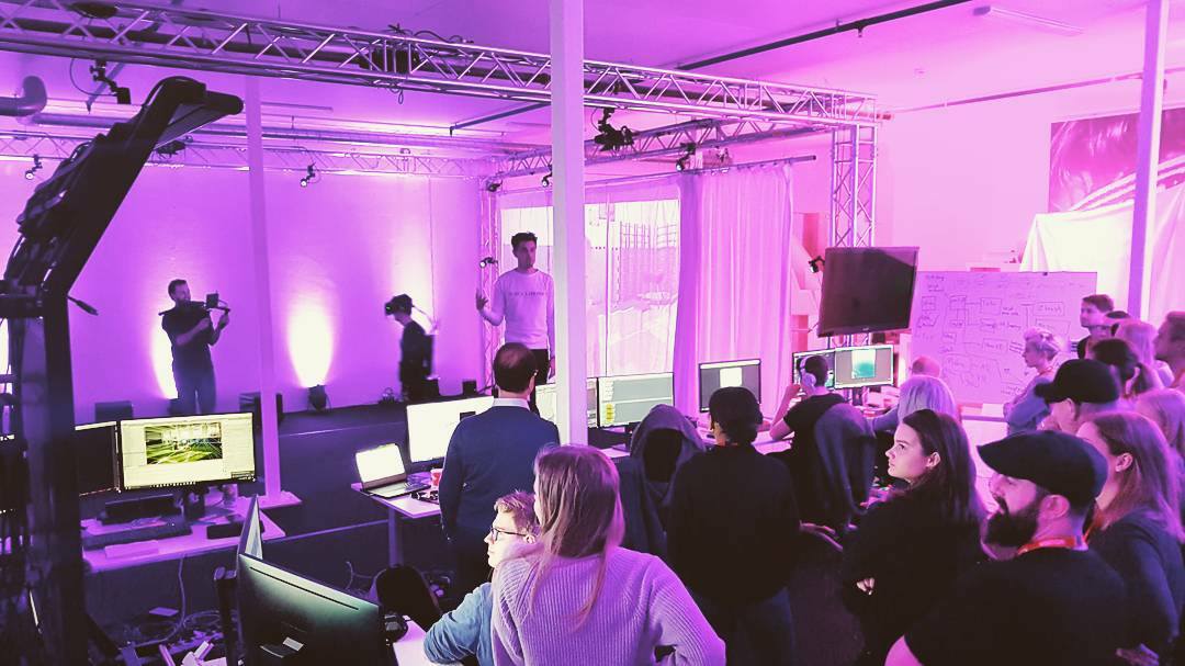 joeldittrich's tweet photo. Took my #Berghs students to #MTG in Stockholm, for a study tour of their #Optitrack #VR studio. Fun and inspiring! https://t.co/MX6wJl3GSF https://t.co/R7EmTzelbf