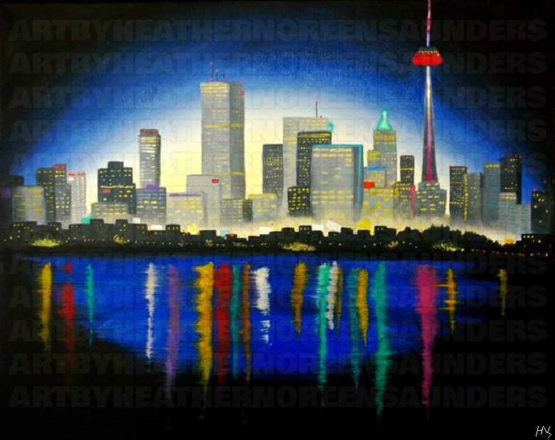 HeatherzART's tweet photo. 1st time painting a city,hope u like it #Toronto Oil paint on 16x20canvas @TOArtSociety @TorontoArts @torontoist #painting #oilpainting #art https://t.co/orWvPAhtcS
