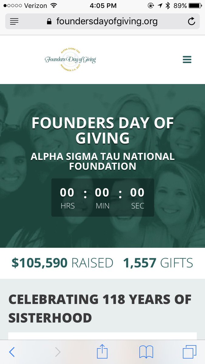 katewehby's tweet photo. Well, that happened!! I'm so amazed by the generosity of my @alphasigmatau Sisters and friends of AST! #FoundersDayOfGiving #AST118 https://t.co/B5x7q2sz9j