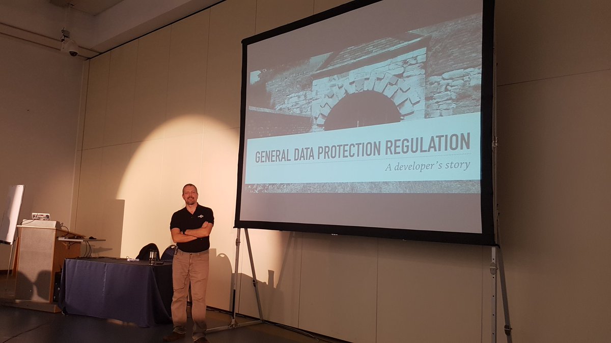 It has begun... <a href="/DragonBe/">DragonBe</a> talking GDPR (last Friday talk #phpce17)